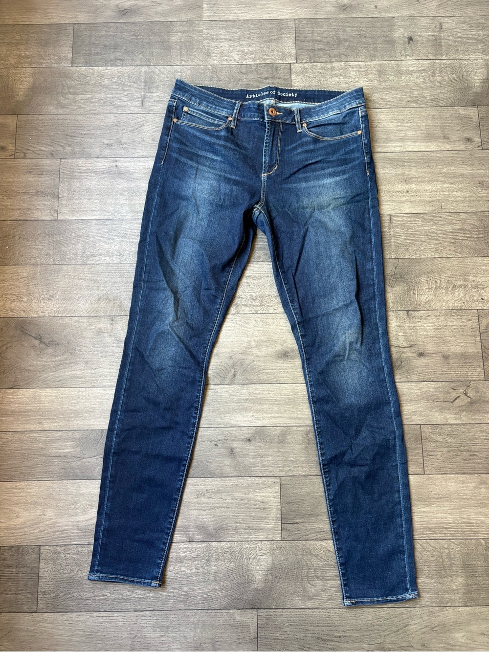 Articles Of Society Dark Blue Skinny Jeans - Stretch Denim